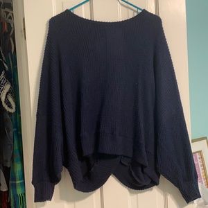 Long sleeve navy sweater